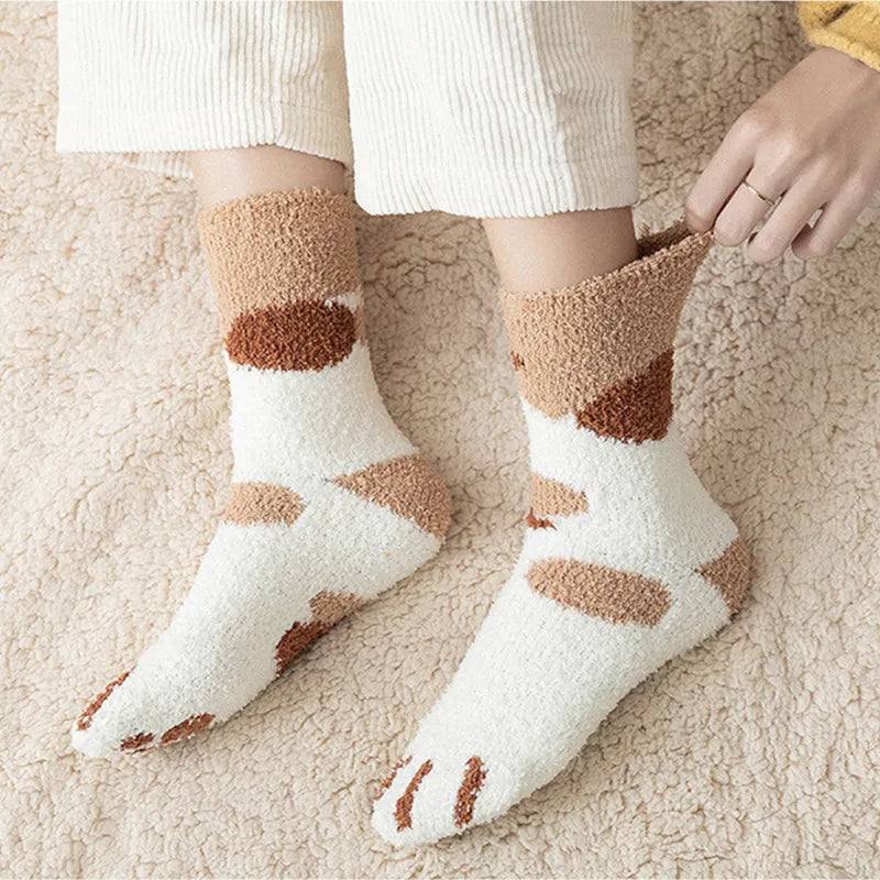 Chaussettes pilou pilou avec design de patte de chien