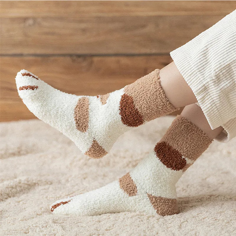 Chaussettes pilou pilou avec design de patte de chien