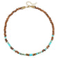 Collier pour Homme - Bois et Pierre Naturelle sur fond blanc