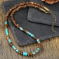 Collier pour Homme - Bois et Pierre Naturelle
