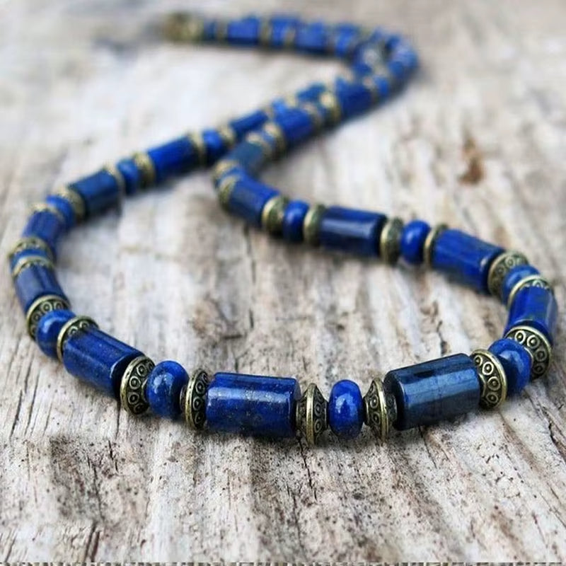 Collier pour Homme en Pierre Naturelle - Style Ethnique