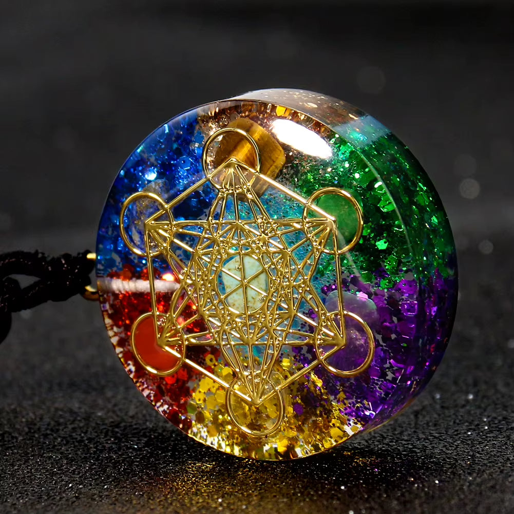 Collier Orgonite Métatron et 7 Chakras