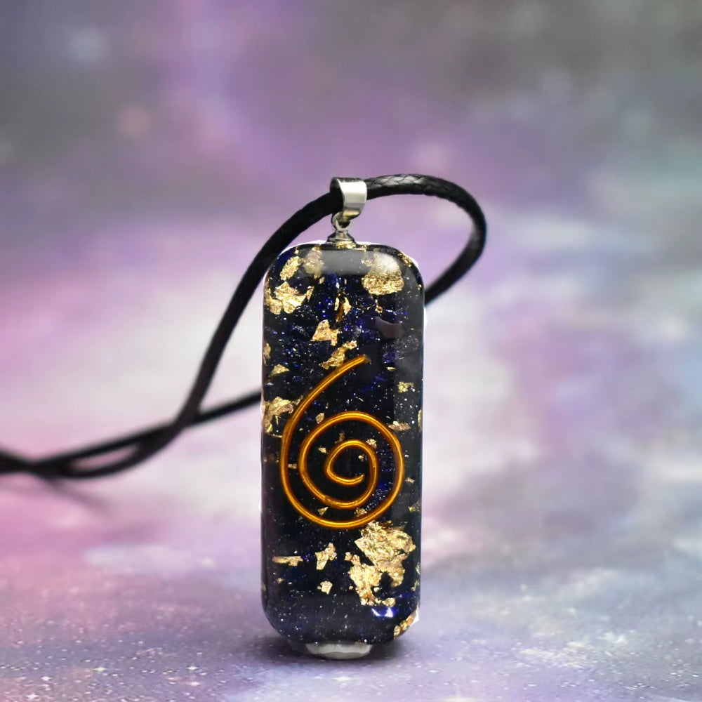 Collier Orgonite avec Pendentif en Tourmaline