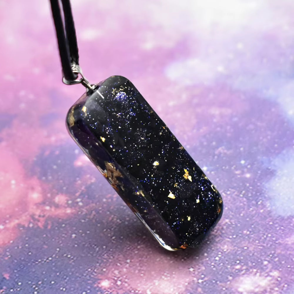 Collier Orgonite avec Pendentif en Tourmaline