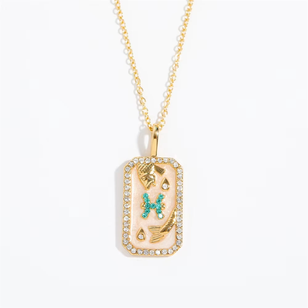 Collier Signe Astrologique - Moderne à Strass Image