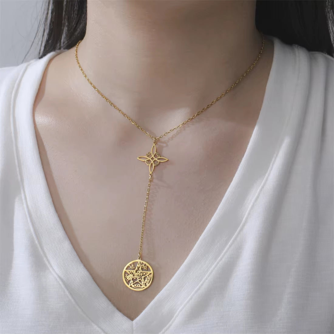 Collier Pentacle - Nœud de Sorcière