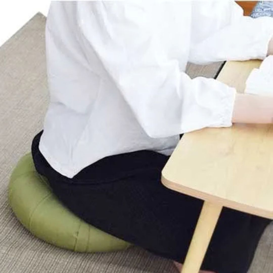 Coussin ZAFU Méditation Vert de Style Japonais Image