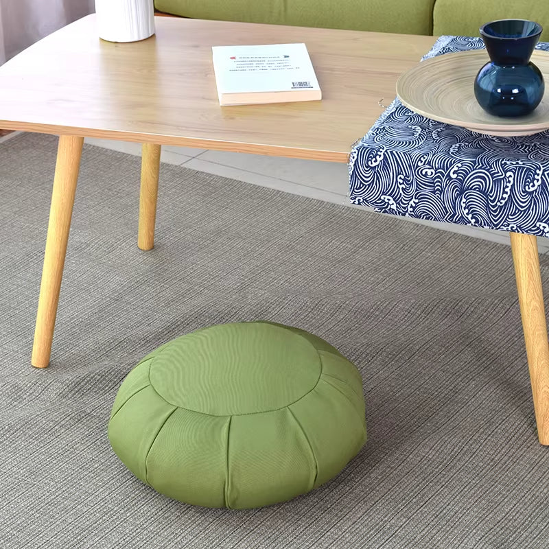 Coussin ZAFU Méditation Vert de Style Japonais Image