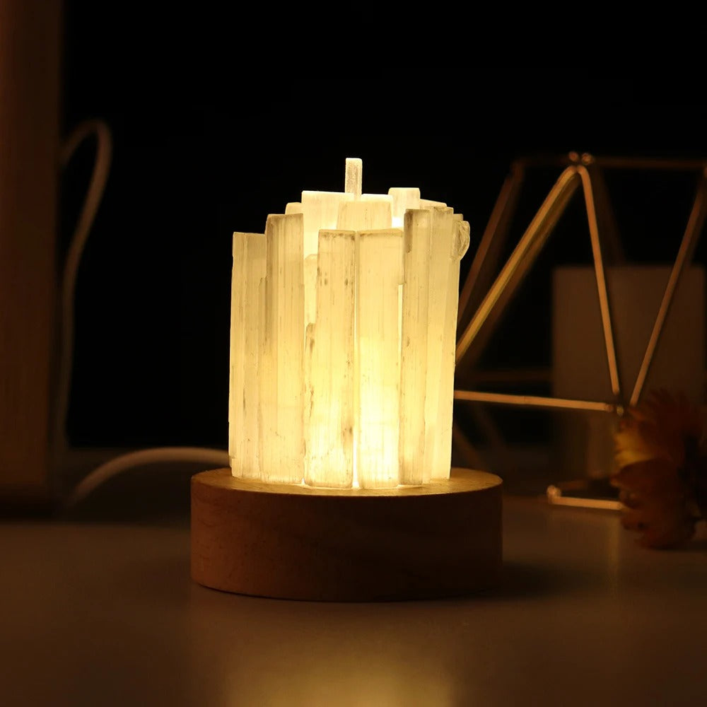 Lampe en Sélénite Naturelle