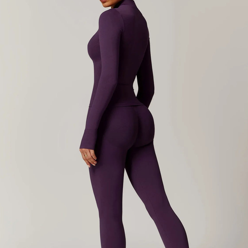 Ensemble Yoga Violet Stretch - Confort et Élégance