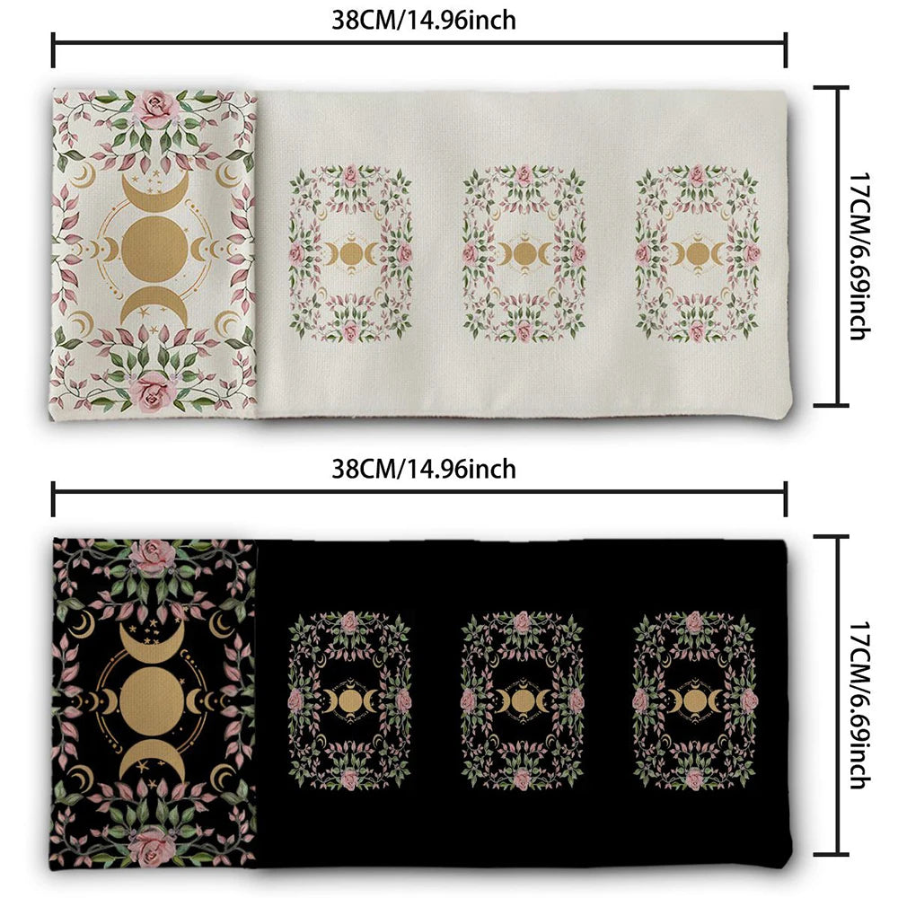 Sac de Rangement Tarot Lune et Fleurs
