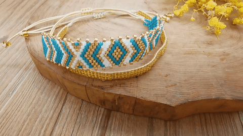 Duo de bracelets brésiliens été Turquoise