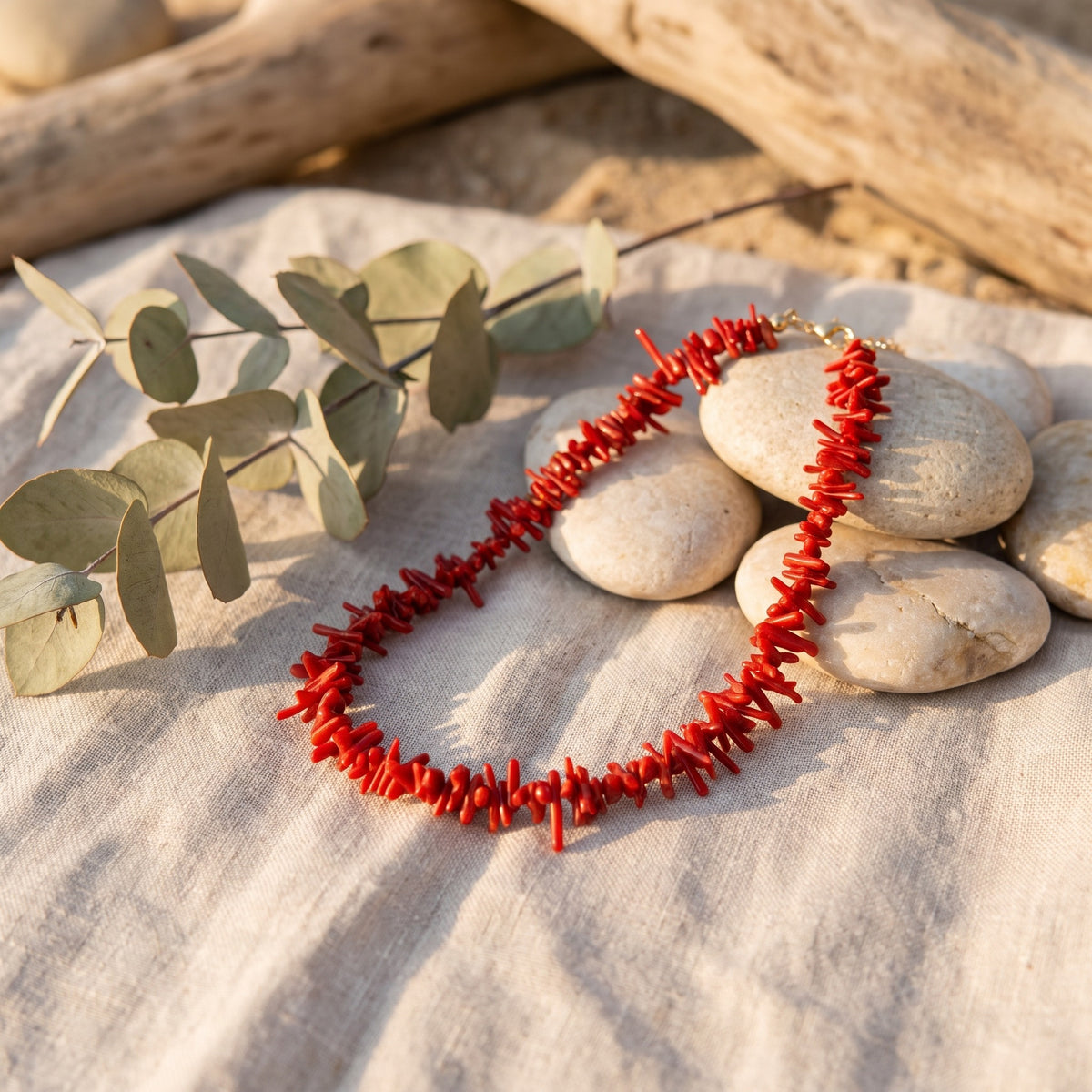 Collier Corail Rouge, Boucles Offertes