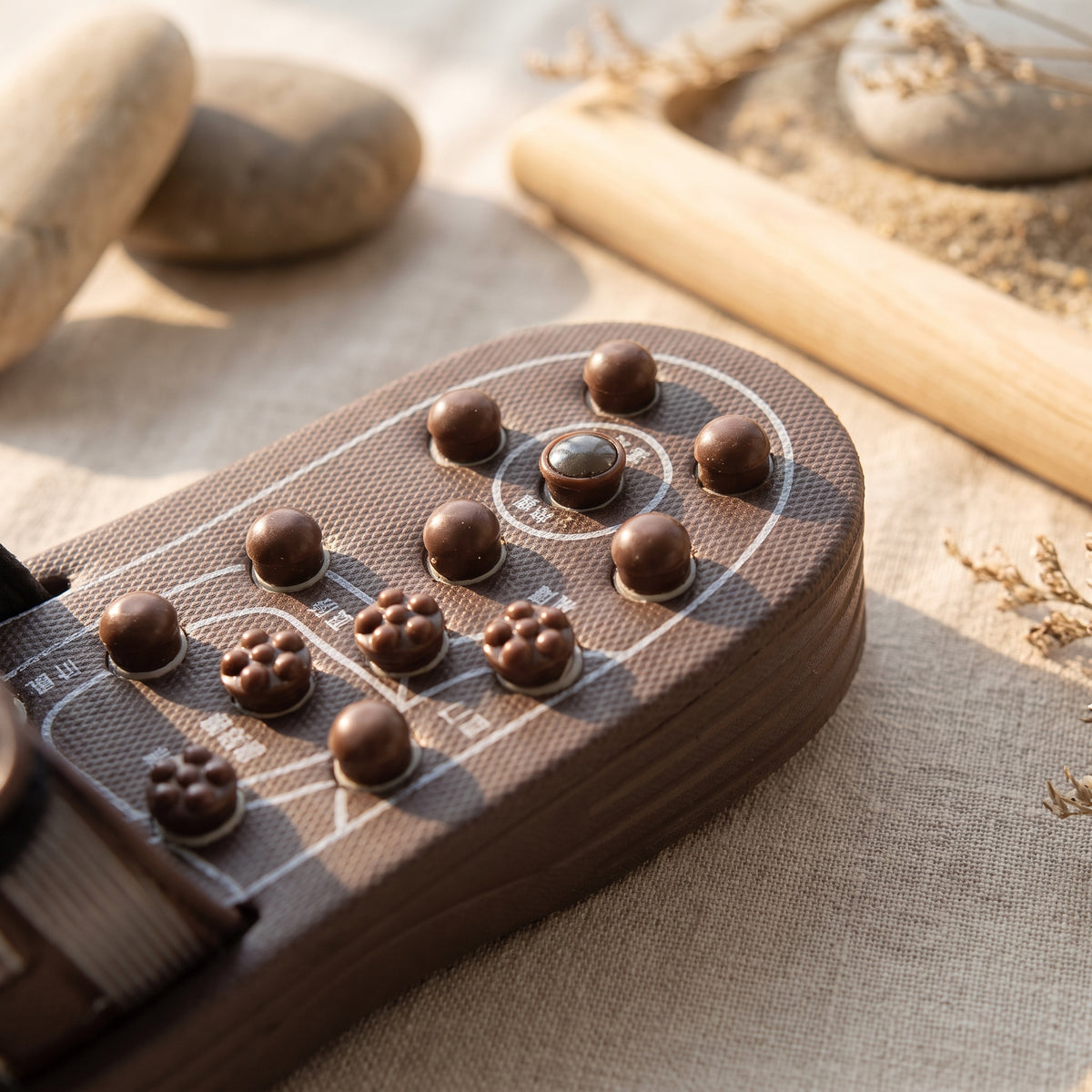 Picots de massage de la semelle, gros plan