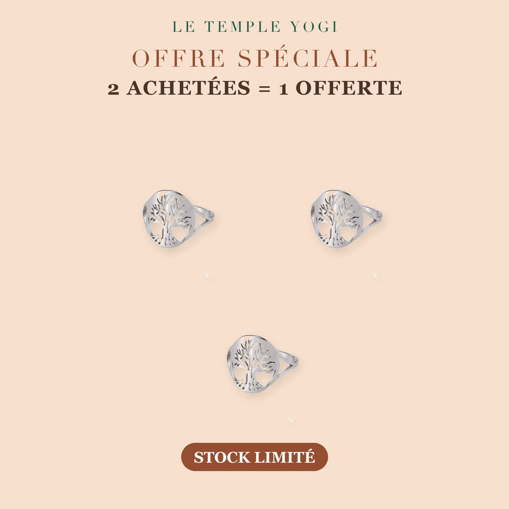 Offre pack bague arbre de vie, 2 achetees 1 offerte
