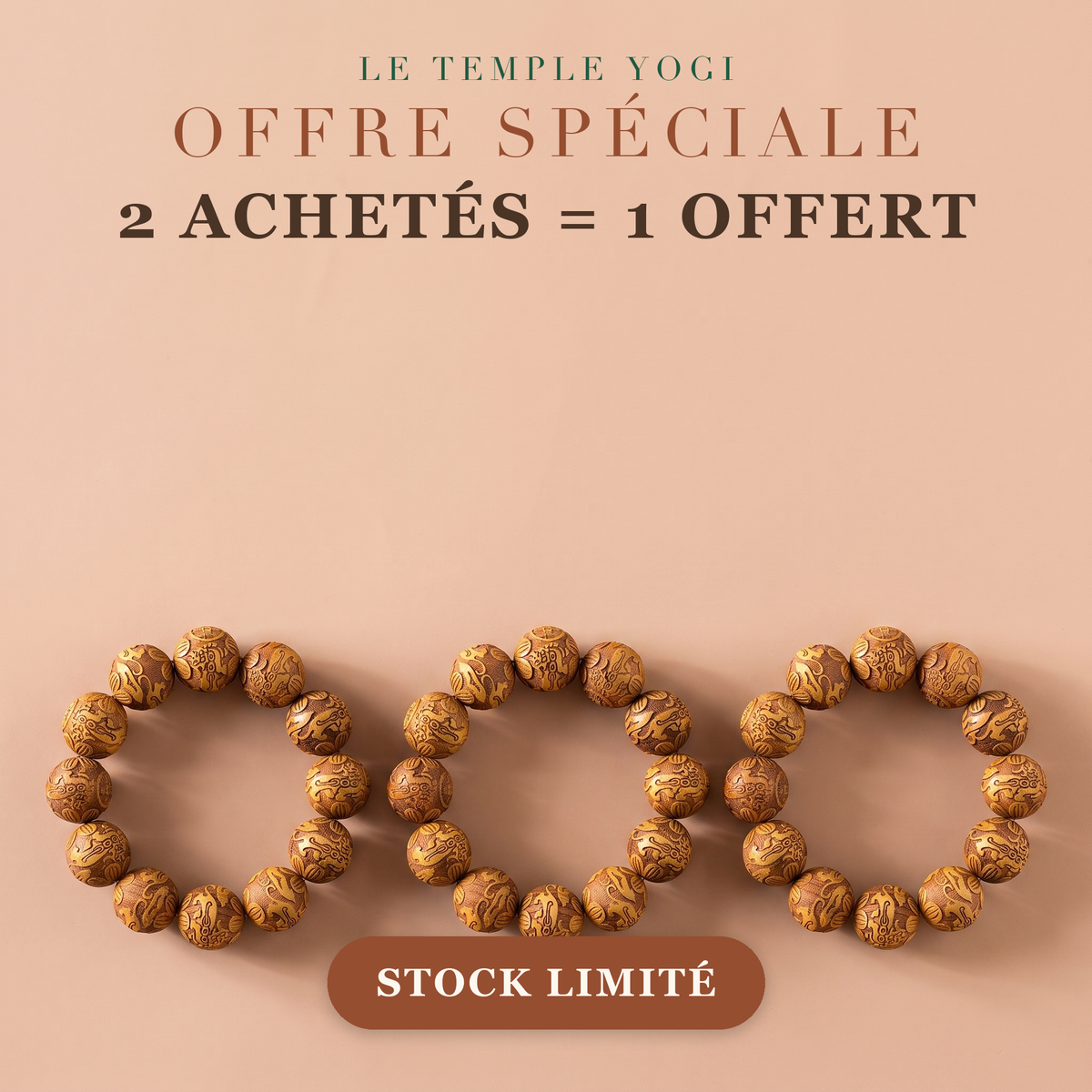 Offre 2 achetés 1 offert bracelet santal