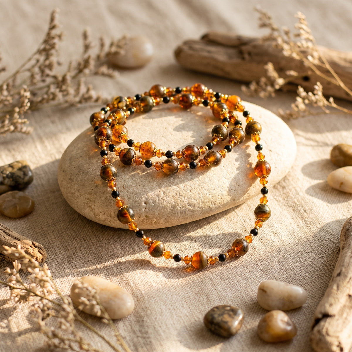Collier Homme en Pierres Naturelles