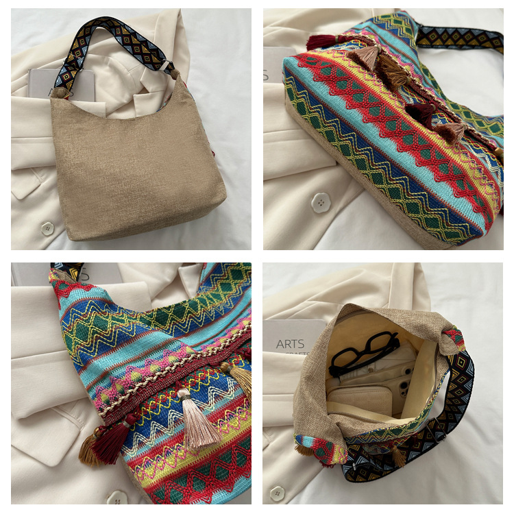 Sac à bandoulière femme motif hippie