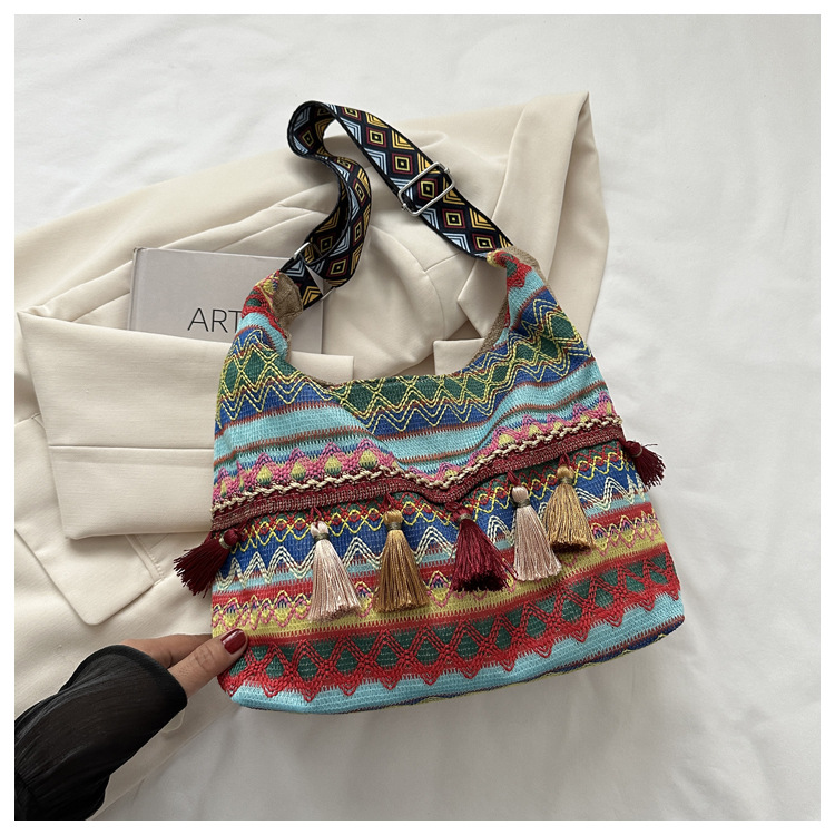 Sac à bandoulière femme motif hippie