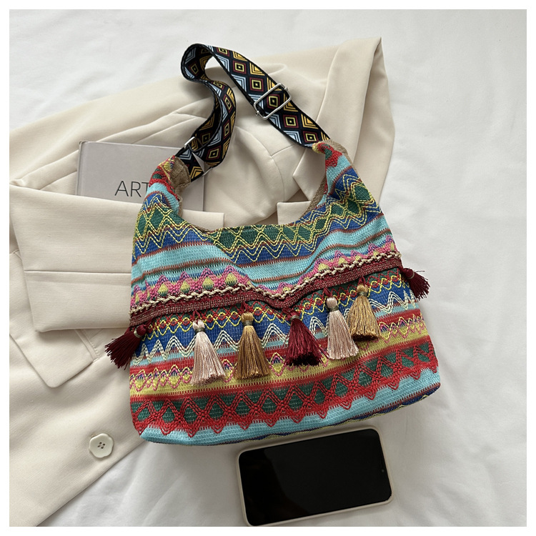 Sac à bandoulière femme motif hippie
