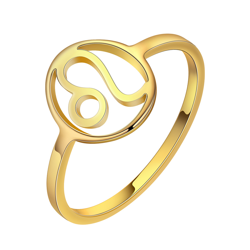 Bague Signe Astrologique Dorée en Acier Inoxydable – Durabilité et Brillance