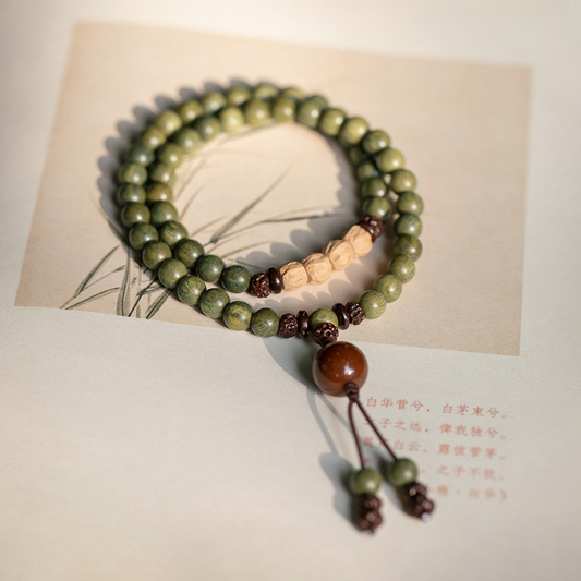 Bracelet mala Artisanal en jaspe sang de dragon
