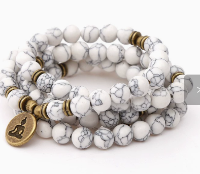 Bracelet Mala avec Perles en Pierres Naturelles – Équilibre et Beauté Intemporelle