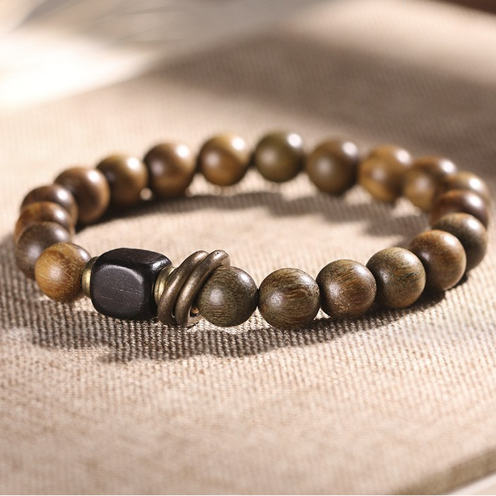 Bracelet tibétain imitation bois