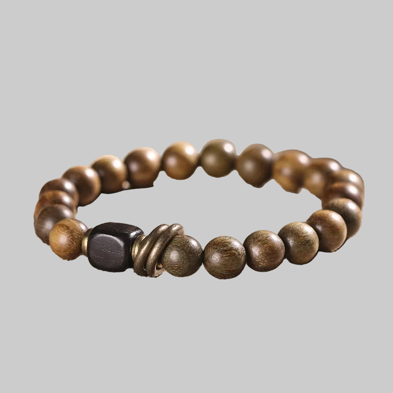 Bracelet tibétain imitation bois