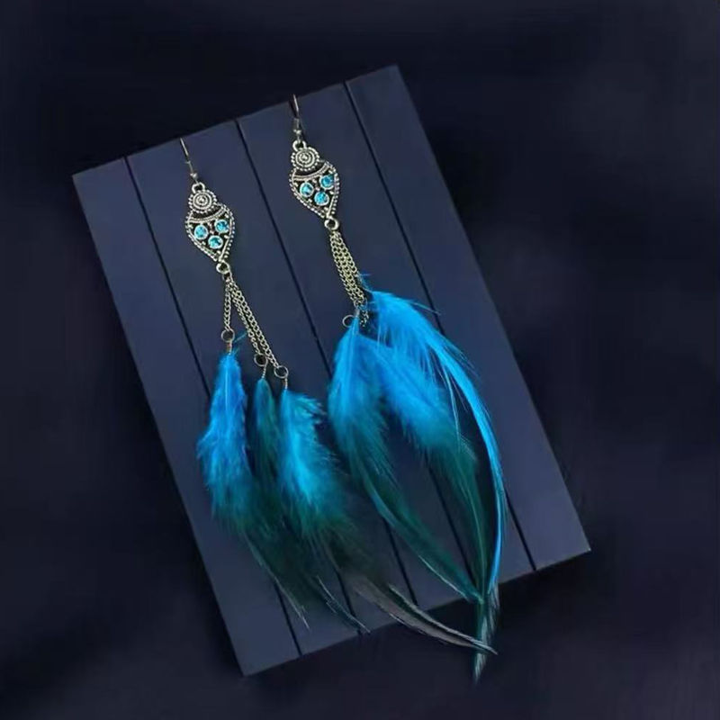 Boucles d'oreilles à plume ' l'appel de la nuit '