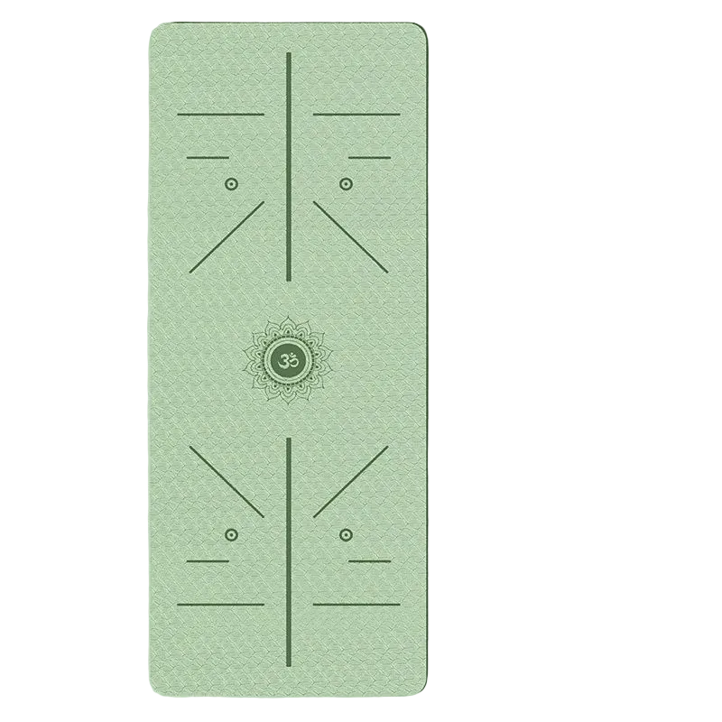 Tapis de Yoga Antidérapant à Lignes d'Alignement