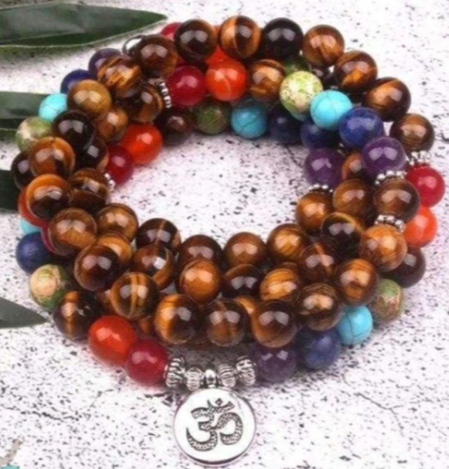 Bracelet Mâla de Guérison 7 Chakras 108 Perles