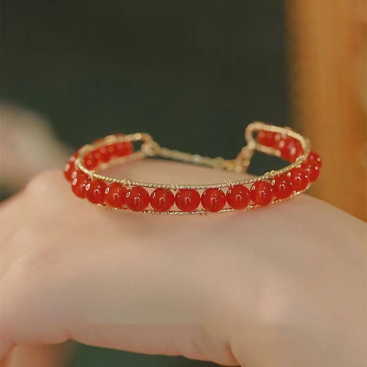 Bracelet avec perles en onyx