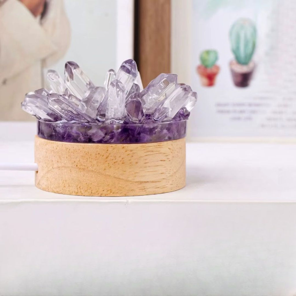 Lampe d’Ambiance avec Cristaux en Pierre Naturelle