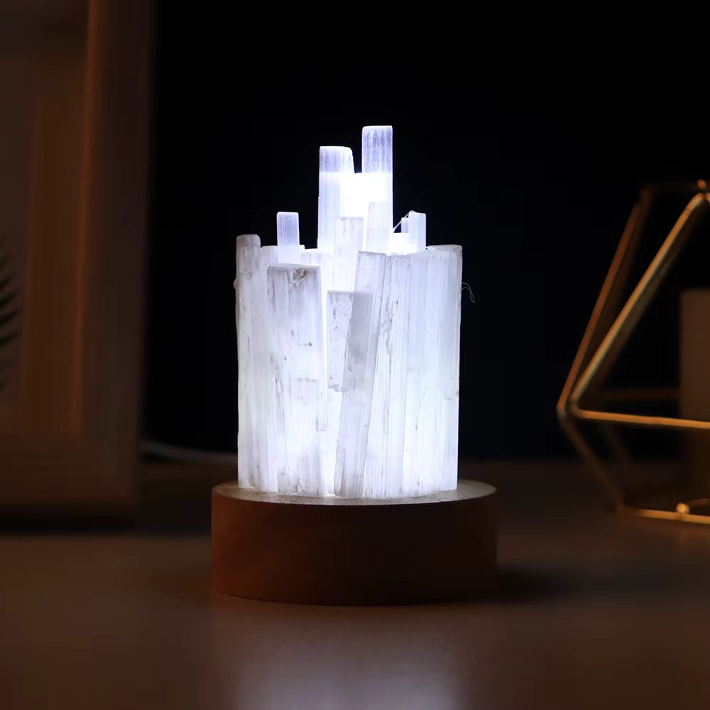 Lampe en Sélénite Naturelle