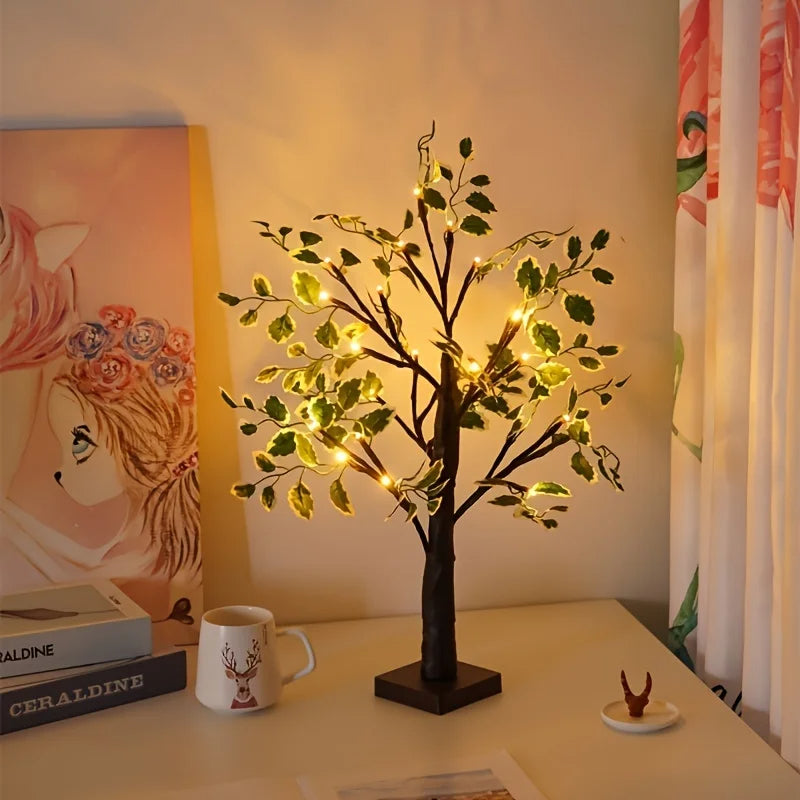 Lampe zen décorative LED en forme d'arbre