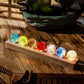 Lampe zen LED sept chakras avec boules de cristal
