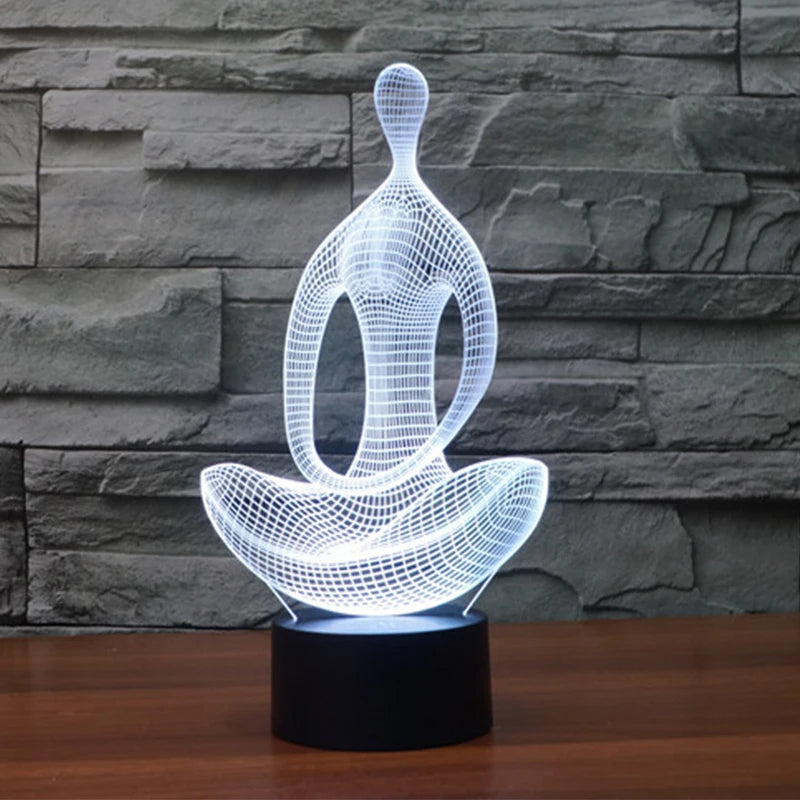 Lampe zen veilleuse LED pour yoga à sept couleurs