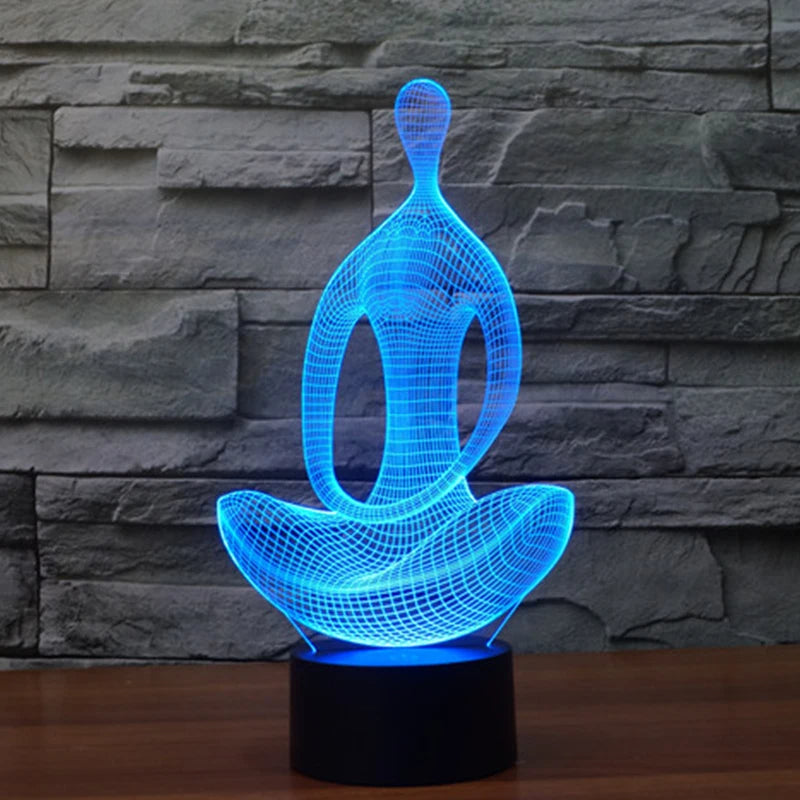 Lampe zen veilleuse LED pour yoga à sept couleurs