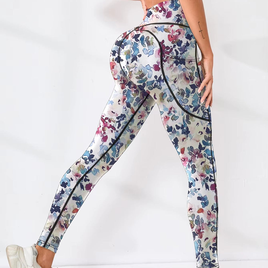 Legging Yoga Moderne – Motif Floral