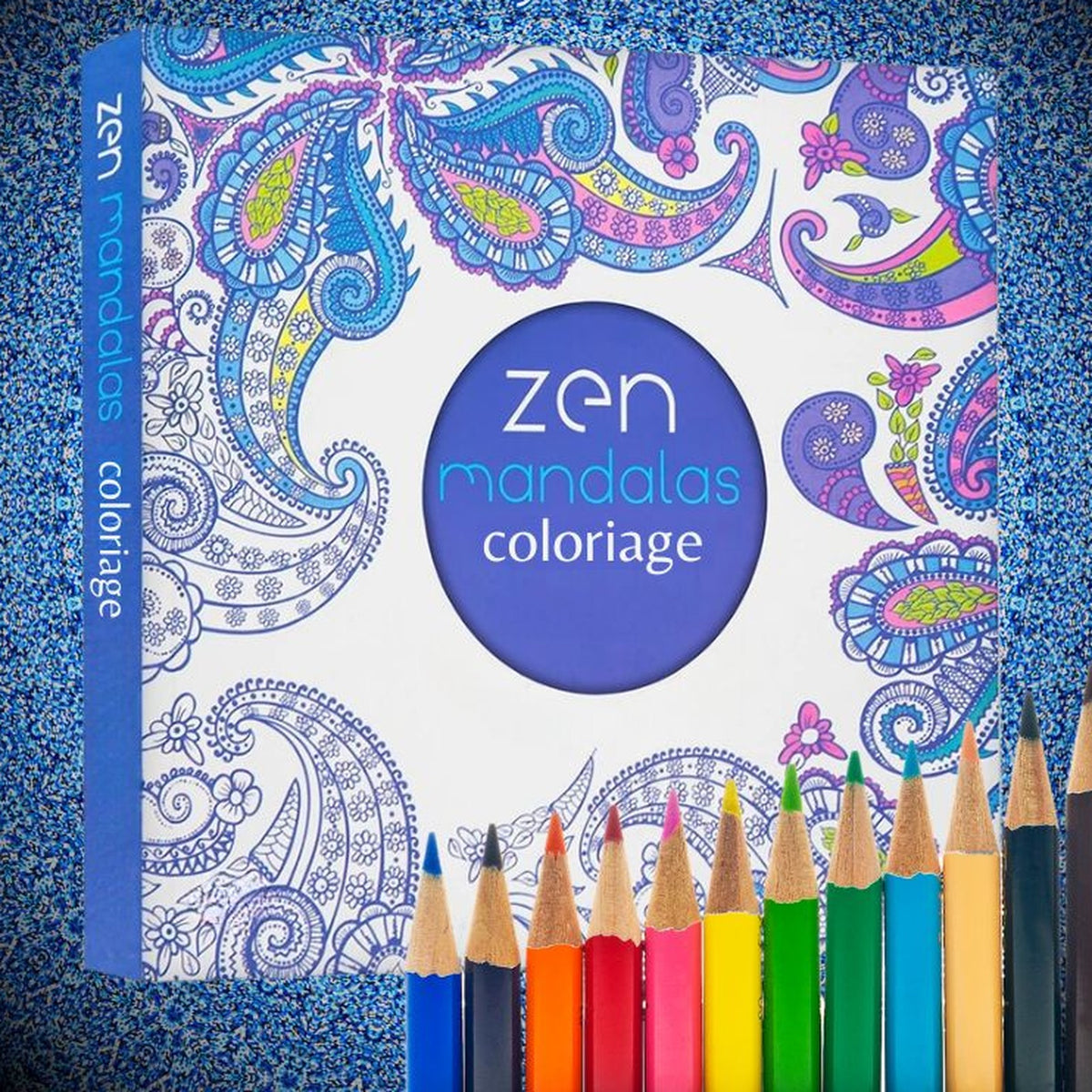 Livre de coloriage Mandala Zen avec 12 crayons de couleur