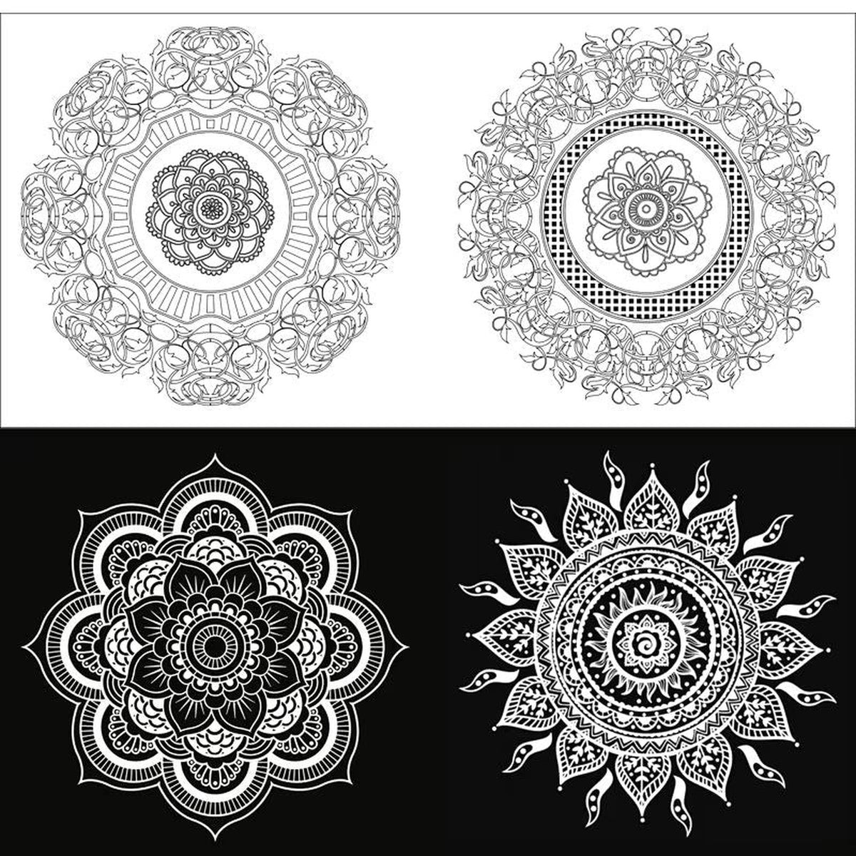 Exemples de rosaces et mandalas du livre de coloriage