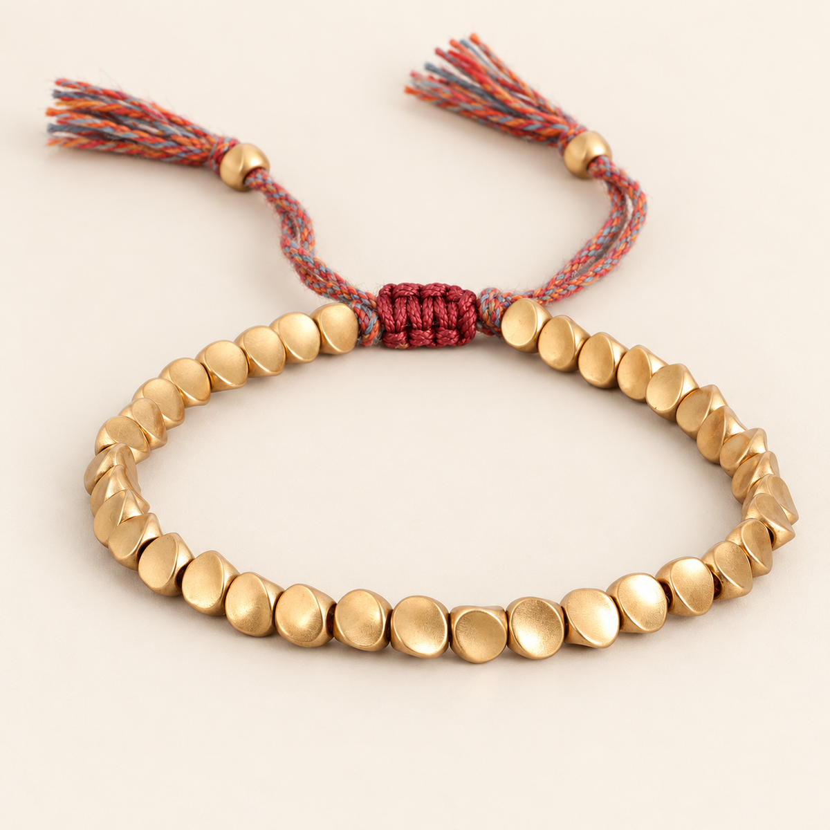 Vue produit propre, secondaire — bracelet tibétain en perles de cuivre
