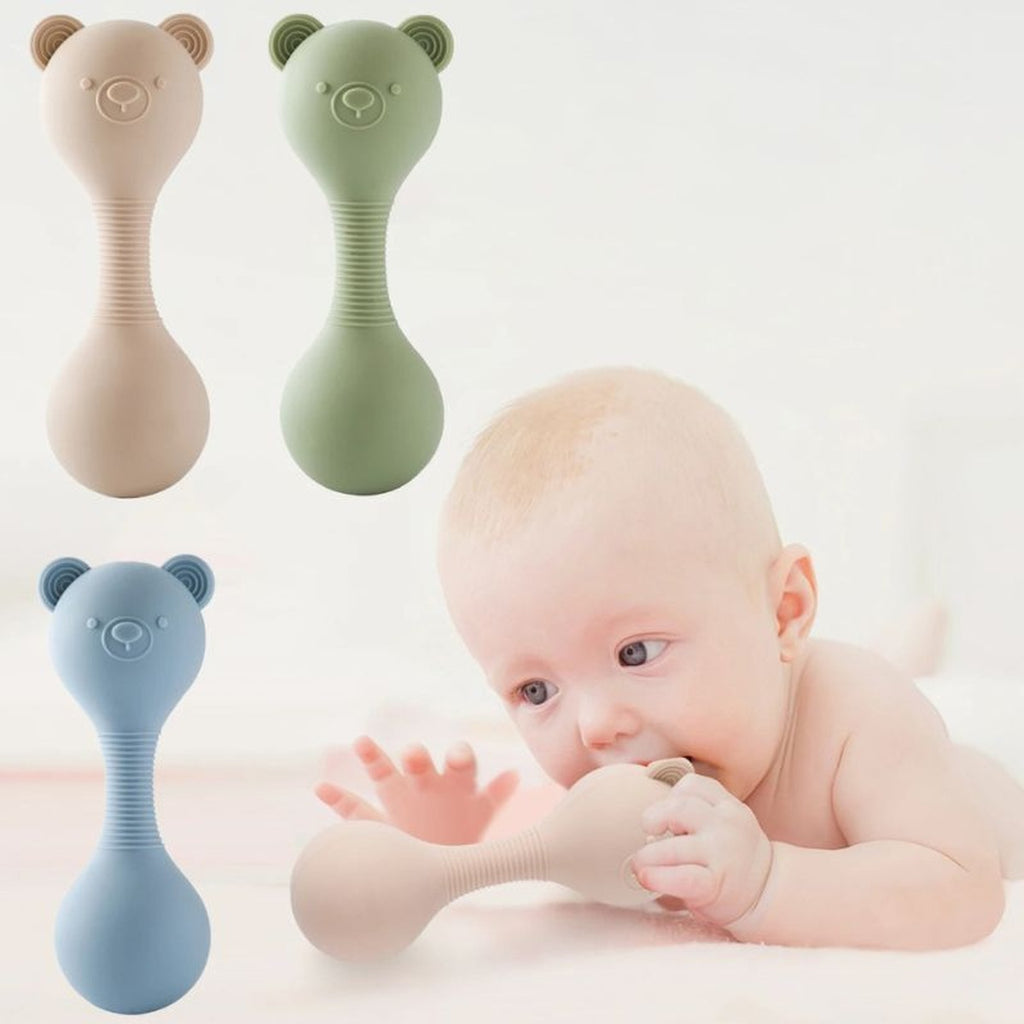 Hochet Bébé en Silicone, Son de Maracas
