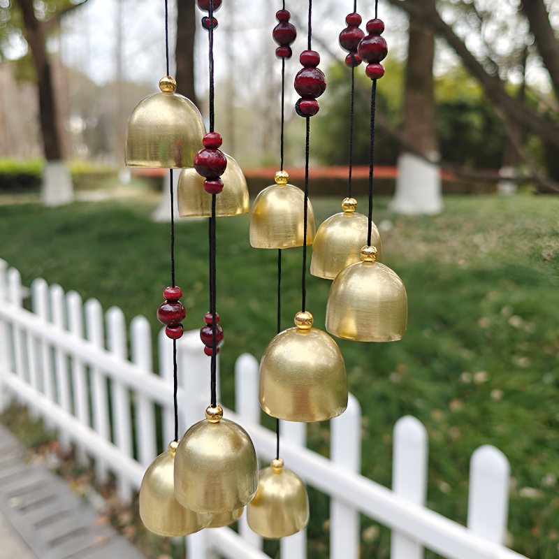 Carillon à vent clochettes dorées zen – vue 3