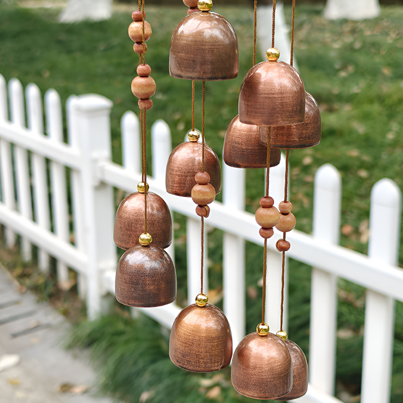 Carillon à vent clochettes dorées zen – vue 8