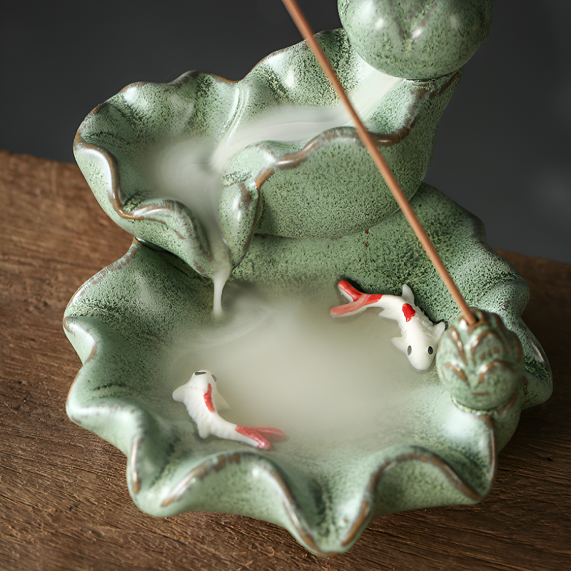 Encensoir à reflux cascade, céramique lotus – vue 5