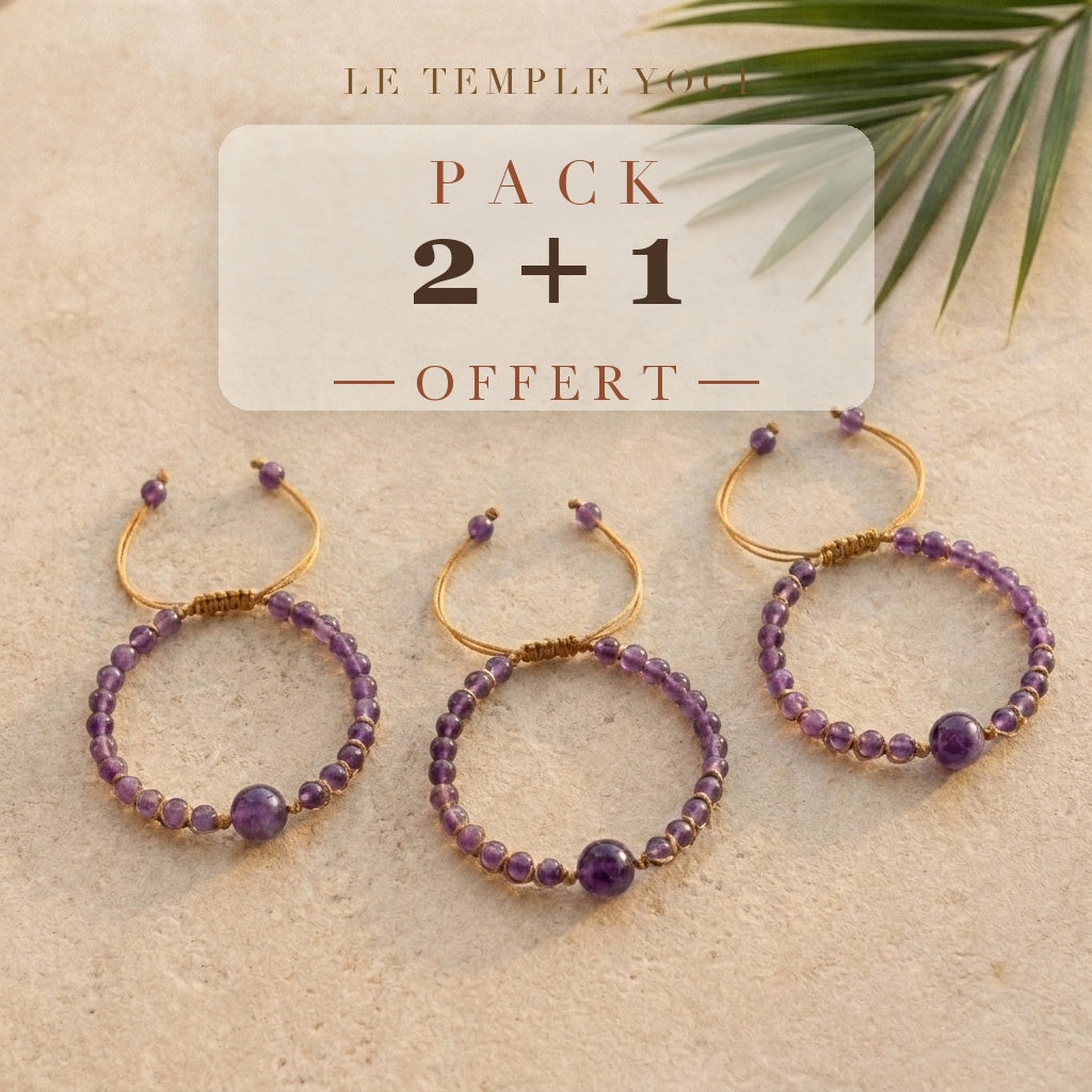 Pack 2+1 offert bracelet améthyste