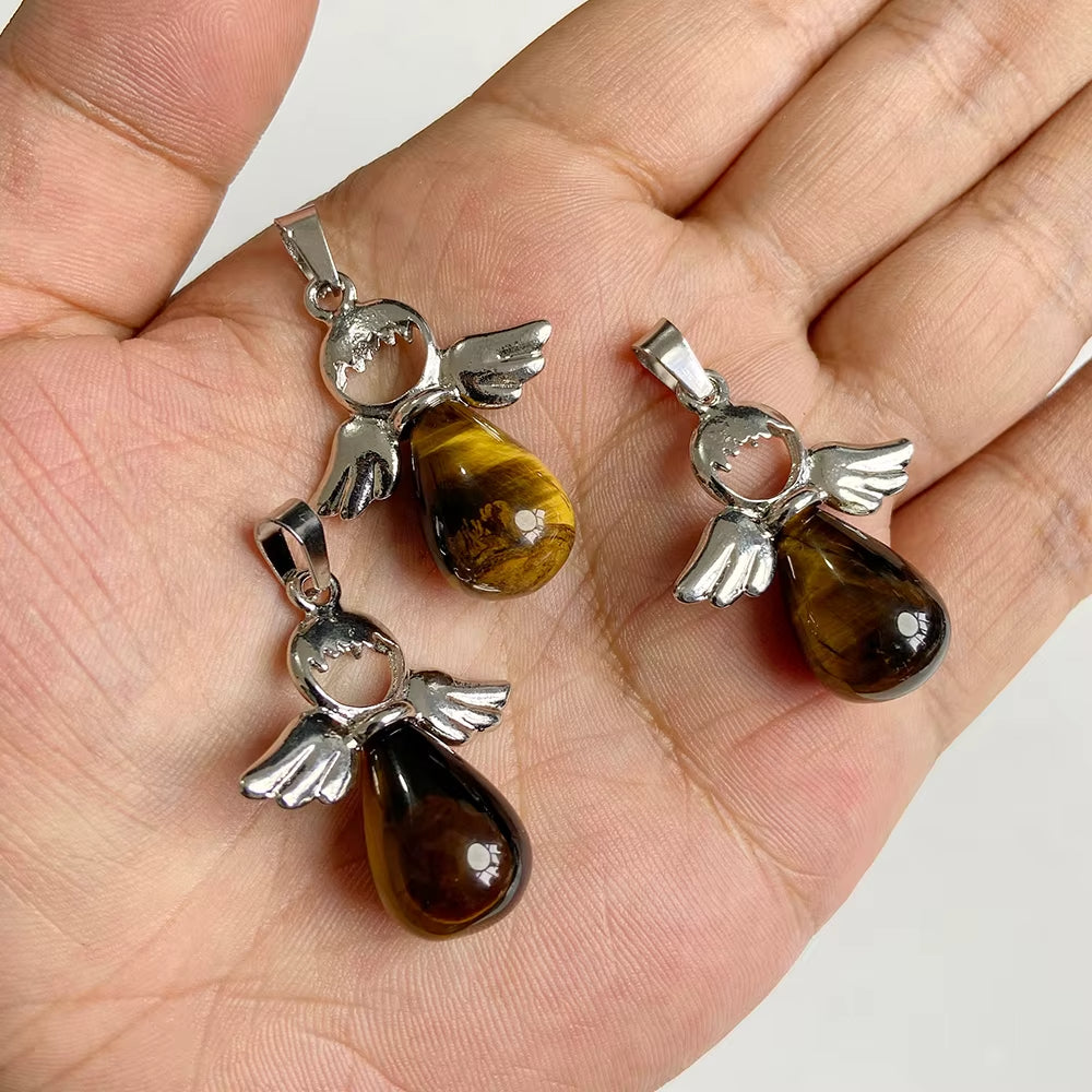 Pendentif Ange Protecteur en Pierre Naturelle