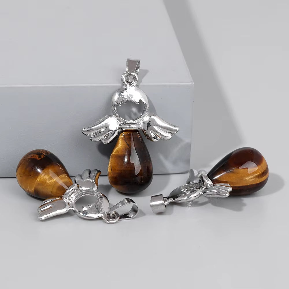 Pendentif Ange Protecteur en Pierre Naturelle